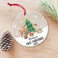 thumbnail image 5 of Outoloxit Personalized Baby's First Christmas Ornament - Acrylic Keepsake Pendant with Red Ribbon for Infant Boy Girl Tree Decoration, 5 of 8