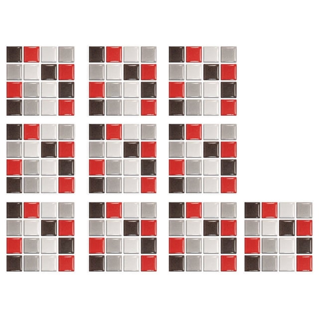 Mosaicos Creativos, Adhesivos 3D Para Azulejos, Decoración Simulada, Adhesivos Diy Para Suelos Y Paredes, Lámina Brillante