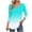 Mint Green, variant on Women's Casual Printed Square Neck Three-Quarter Sleeve Top Fashion Loose Blouse for Party Vacation Travel, Orange XXL