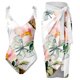 thumbnail image 1 of Gibobby Trajes de Baño Mujer Traje de baño con estampado de flores y cuello en V para mujer Conjuntos de bikini con falda y delantal(Rosa,G), 1 of 4