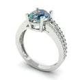 thumbnail image 2 of Clara Pucci 14K White Gold 2.32ct BlueMoissanite Solitaire with Accents, 2 of 7