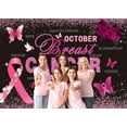 thumbnail image 4 of Breast Cancer Awareness Backdrop Pink Ribbon Love Hope Support Courage Photography Background October Breast Cancer Prevention Breast Cancer Charity Fundraising Decorations Banner Photo Booth Props, 4 of 6