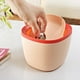 thumbnail image 3 of Mini cubo de basura de escritorio de plástico con tapa, papelera para oficina o baño. Rosado, 3 of 9