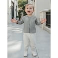 thumbnail image 4 of BemeyourBBs Baby Girls Long Sleeves Sweater Solid Color Button Infant Cardigan, 4 of 9