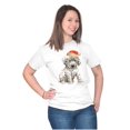 thumbnail image 4 of Christmas Dalmatian Puppy Santa Hat Women's Graphic T Shirt Tees Brisco Brands S, 4 of 5