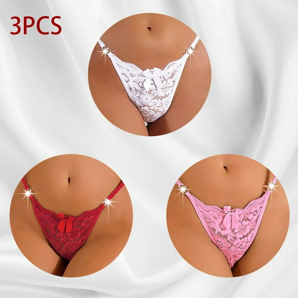 Tanga Sexy Lingere de encaje para mujer ropa interior tangas de cintura baja ropa interior comoda Bodega Aurrera en linea