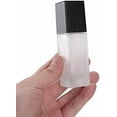 thumbnail image 3 of 4PCS 1 oz Glass Lotion Pump Bottle,Square Cosmetic Container Travel with Pressure Pump Head and Lid, 3 of 6