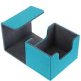 thumbnail image 1 of TEHAUX Sky Blue Card Desk Box PU Material Games Cards Storage Organizer Portable for Poker and Trading Cards, 1 of 5