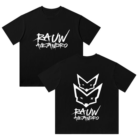 Rauw Alejandro Merch T-Shirt World Tour Wash Cotton Tee Women Men Fashion Short Sleeve T-Shirts Style4