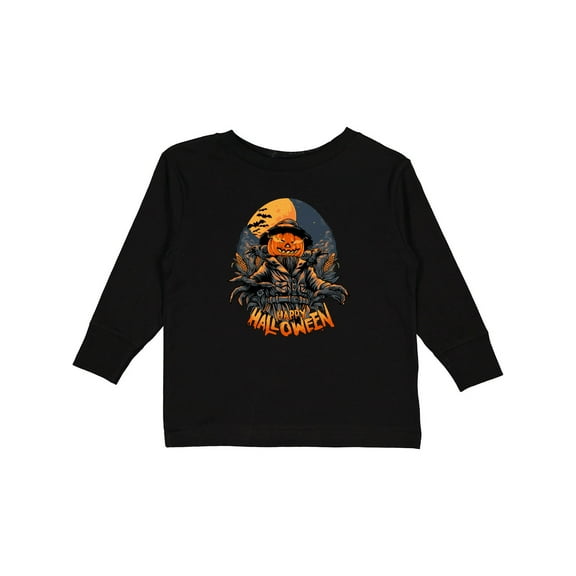 Inktastic Halloween Scarecrow Boys or Girls Long Sleeve Toddler T-Shirt