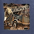 thumbnail image 2 of Wild Bobby, Big Rig Runner Trailer Truck Runnin Alone, Cars and Trucks, Men Graphic Tee, Vintage Heather Navy, 5X-Large, 2 of 4