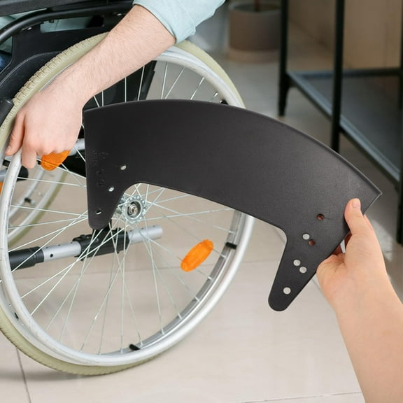 BESTYASH ABS Black Wheelchair Side Guard Effective Wind Rain Mud Blocker for Sports Use 2Pcs