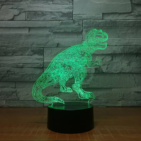 

DagobertNiko Children 3D Dinosaur Night Light 7 Color Variations Usb Dinosaur Night Light Children S Birthday Gift Home Decoration