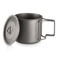 thumbnail image 6 of Camping  Titanium Cup Outdoor Portable Camping Picnic Water Cup Mug With Foldable Handle 300ml / 350ml / 450ml / 550ml / 650ml / 750ml, 6 of 7
