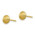 thumbnail image 2 of Auriga Fine Jewelry 14K Yellow Gold 7mm Satin Button Stud Earrings for Women (L- 7mm, W- 7mm), 2 of 6