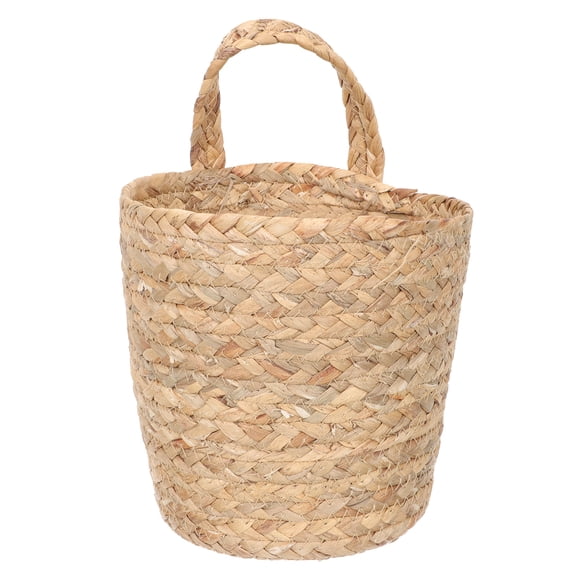 GOOHOCHY Yellow Synthetic Storage Basket for Wall Hanging and Flower Decoration Large Wicker Basket 12.5 inches
