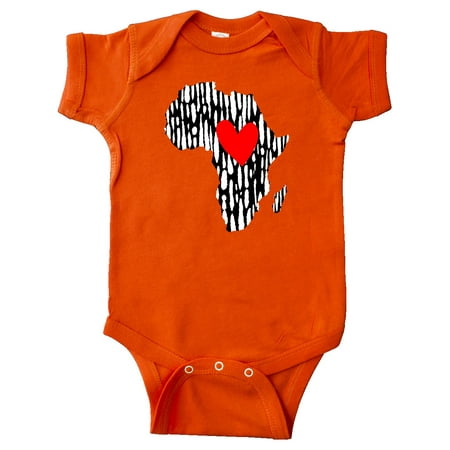

Inktastic Black History Month Ink Print African Heart Gift Baby Boy or Baby Girl Bodysuit