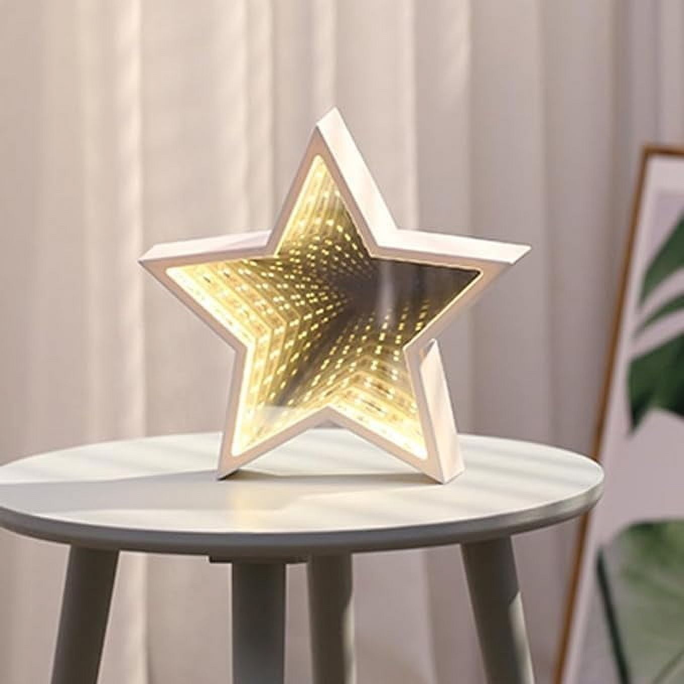 SHANJIA 3D Mirror Night Light, Infinity Mirror Tunnel Light,LED Night Lamp,LED Night Light 3D Mirror Light Tunnel Mirror Light Christmas, for Christmas Party Decoration Home Decor
