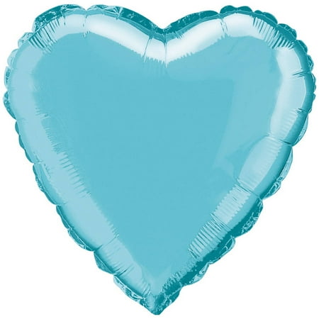 Blue Foil Heart - Foil Balloon, Heart, 18 in, Baby Blue, 1ct