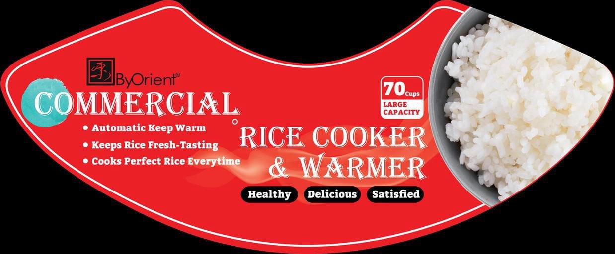 ByOrient 6.3L / 70Cups Commercial Deluxe Rice Cooker & Warmer BO-3570