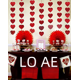thumbnail image 1 of Cuerda colgante con forma de amor Decoración para el día de San Valentín Bandera para el día de San Valentín Decoración para colgar en la pared con forma de amor, 1 of 2