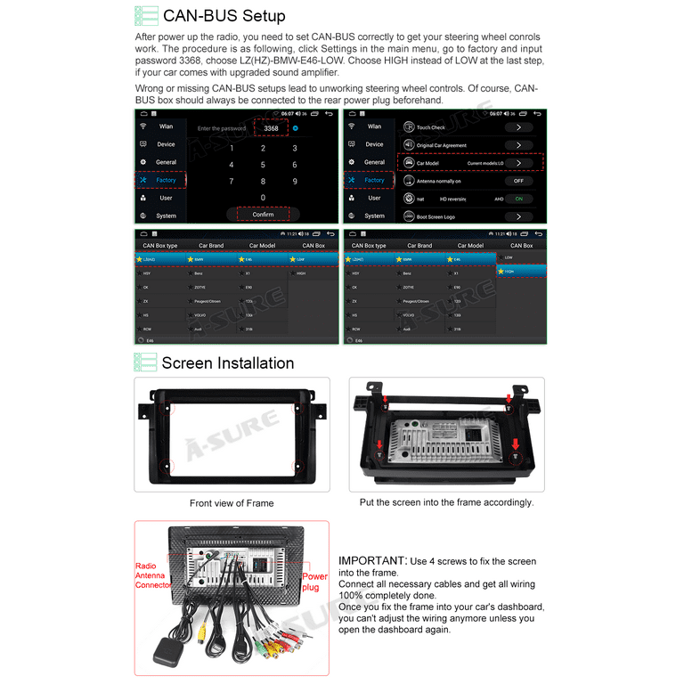 Android 10 Car Stereo Radio GPS Apple Carplay for BMW 3 Series E46 M3 Rover  75 