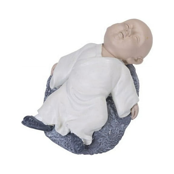 Laying Colorful Joyful Monk Sleeping Baby Buddha Resin Figurine