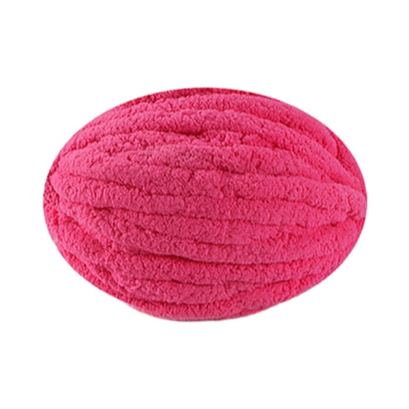 Chunky Yarn for Hand Knitting, Jumbo Chunky Yarn for Crocheting, Chunky Chenille Yarn, 1 Pack (29 yds 8.8 oz Each Skein), Red