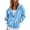 Sky Blue, variant on Domzest Womens Velour Zip Up Hoodies Oversized Full Zipper Long Sleeve Sweatshirts Fall Winter Casual Comfy Track Jackets with Pokets Khaki XXL