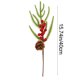 thumbnail image 3 of Esquejes de Agujas de Pino Navideñas Verdes con Frutos Rojos y Piñas | Ramas Artificiales Flexibles de 40 Cm | Textura Realista | Decoración Navideña Sin Mantenimiento para Coronas y Mesas Navideñas, 3 of 6