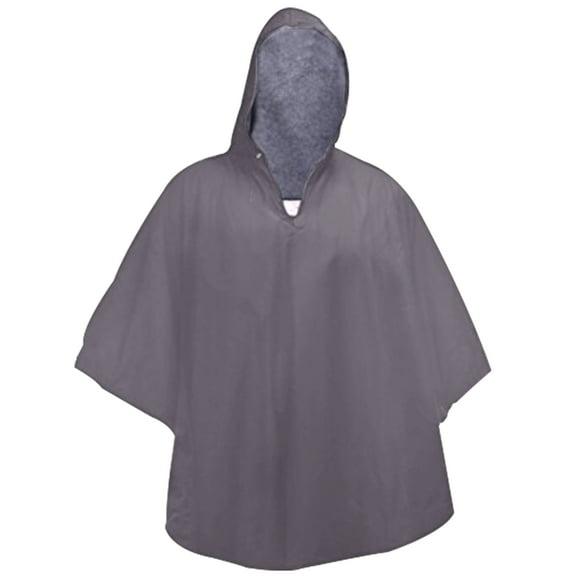 Adaptive Wheelchair Clothing Winter Poncho for Women and Men (Gray) Made in the USA