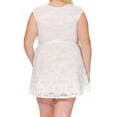 thumbnail image 3 of Women's Plus Size Sleeveless Lace Floral Elegant Cocktail Dress with satin belted, 3 of 6