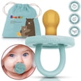 thumbnail image 2 of SWEETIE Rubber Pacifier Natural Rubber Pacifier Rounded Turquoise Medium 6-12 Month, 2 of 9