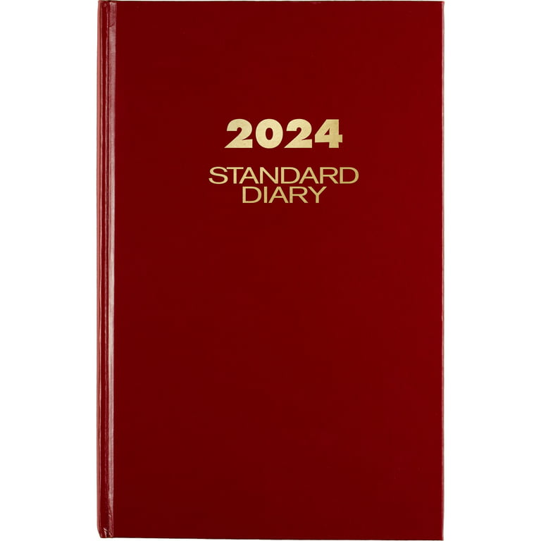 AT-A-GLANCE Standard Diary 2024 Daily Diary Red Large 7 34 x 12 - Daily  Journals 