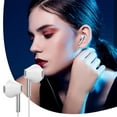 thumbnail image 1 of Binmer Earphone In Ear Universal Wired K Song Female Male Wire Controlled Half In Ear Earplugs With Microphone, 1 of 7