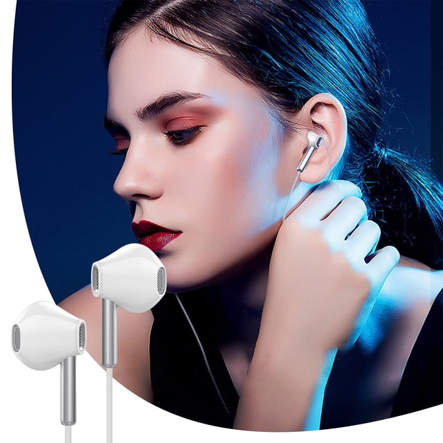 Binmer Earphone In Ear Universal Wired K Song Female Male Wire Controlled Half In Ear Earplugs With Microphone
