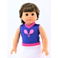 thumbnail image 2 of Purple & White Tennis Outfit For 18 Inch Dolls, 2 of 5