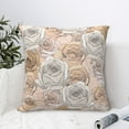 thumbnail image 6 of YFYANG Square Decorative Throw Pillow Case (Without Pillow Insert), Vintage Rose Floral Texture Bedroom Sofa Car Cushion Cover, 20"x20", 6 of 9