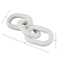 thumbnail image 5 of 13" x 3" White Marble Handmade Oval 3 Link Chain Sculpture, by DecMode, 5 of 15