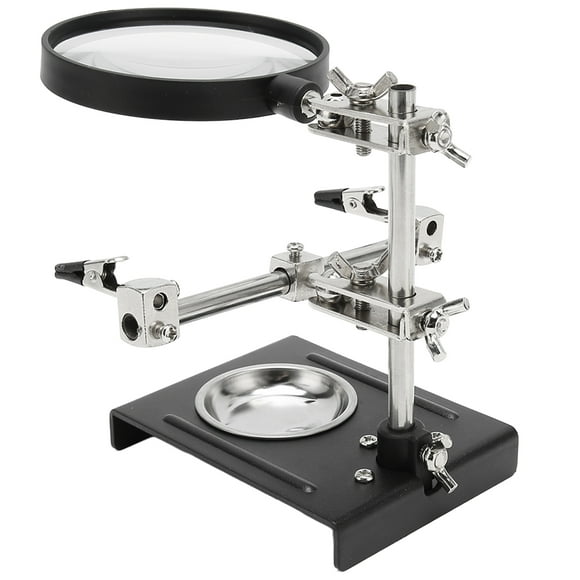 Magnifier Soldering Station, Helping Hands Magnifier Optical Lens Stable Base For Maintenance
