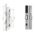 thumbnail image 1 of Door Lock, Waterproof Tuya Fingerprint Locks Round Handle Electronic Smart Sliding IC Card Code Lock For Aluminum Glass Push Pull Door ,Easy to Install, 1 of 7