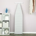 thumbnail image 3 of Juvale Ironing Board Cover & Pad - Secure Drawstring Fit for Iron Board Cover with Padding - Extra-Thick Foam for Pressing Pad - 15 x 54 in, Grey Stripe, 3 of 10