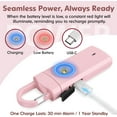 thumbnail image 3 of Recharable for Women - Birthday Valentine's Day Gifts for Women, Stocking Stuffers for Teen Girl, Daughter, Safety Keychain Flashlight, Siren Alarm, Travel Colle Essentials (Pink), 3 of 4