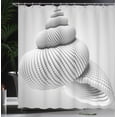 thumbnail image 4 of Ambesonne White Shower Curtain, Shell Shaped, 69"Wx70"L, White, 4 of 5