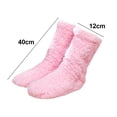 thumbnail image 2 of Furry Leg Warmers over Knee High Fuzzy Socks Plush Slipper Stockings High Long Furry Leg Winter Home Sleeping Socks for Women Men,Style 3, 2 of 5