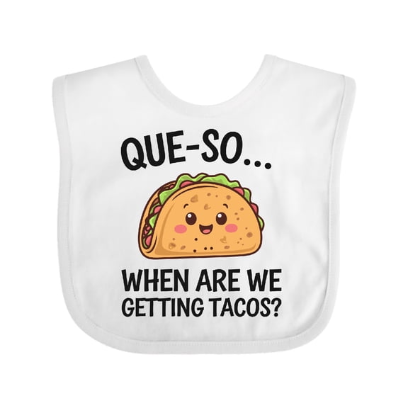 Inktastic Que-so We Are Getting Tacos Baby Shower Boys or Girls Baby Bib