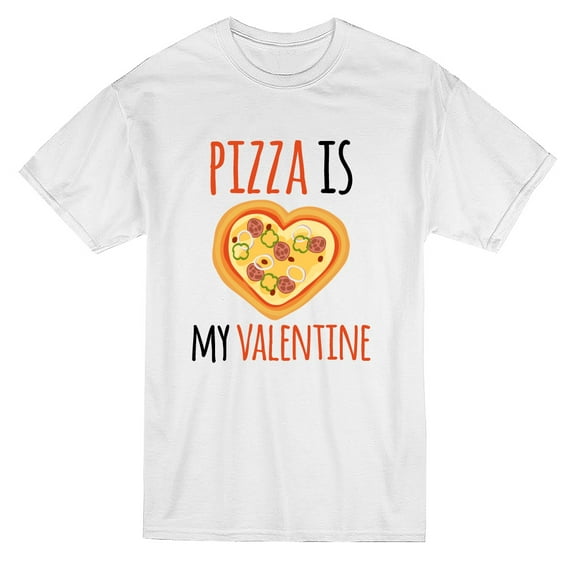 Pizza Is My Valentine Pizza Heart Graphic Men's T-shirt
