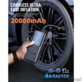 thumbnail image 2 of Compresor De Aire Inalámbrico 160 PSI, Inflador De Llantas Digital Con Batería 6000mAh, Bomba De Aire Portátil 50L/min Para Auto, Moto Y Bici, Luz LED Y Función Power Bank, 2 of 10