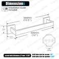 thumbnail image 2 of KOKOSIRI 12 Inch Hand Towel Holder Bath Towel Bar Kitchen Dish Cloths Hanger Stainless Steel Wall Mount Brushed Gold B4003BG-L12, 2 of 10