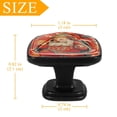 thumbnail image 4 of 4 Pcs Cabinet Handle Drawer Pulls Chinese God of Wealth Knobs with Screws Square Furniture Office Cabinet Knob Decoration, 4 of 7